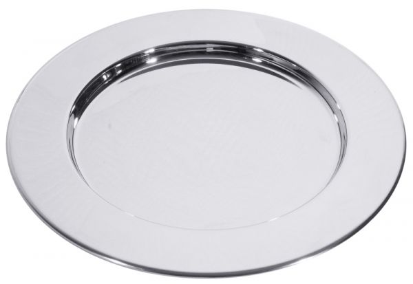 Platzteller, rund, Edelstahl, D: 30 cm, H: 1,5 cm