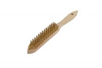 Reinigungsbürste m. Holzgriff, Messingdraht, Borstenfläche: 13 x 2,5 cm, L: 285 mm Reinigungsbürste m. Holzgriff, Messingdraht, Borstenfläche: 13 x 2,5 cm, L: 285 mm