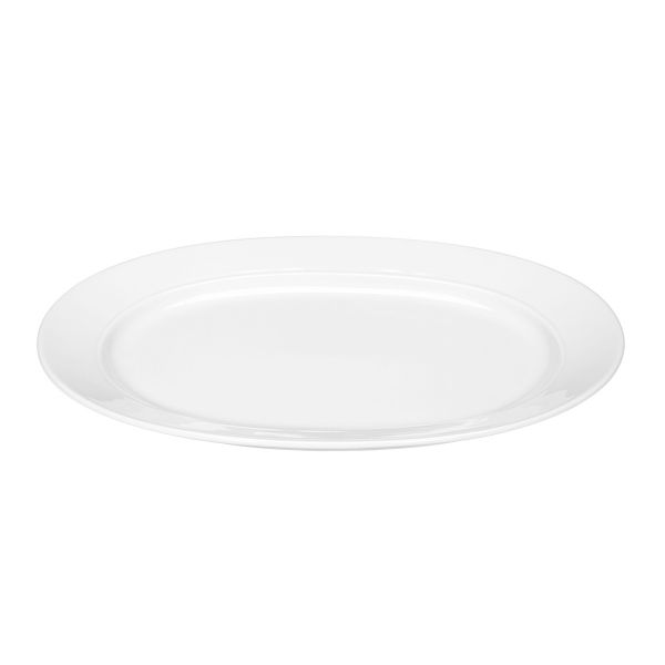 Bauscher, Relation Today - Platte oval Fahne, uni, weiss, 33 x 24 cm
