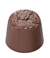 Schokoladen- Form Praline mit Rosenblüten, 275 x 135 mm, 3 x 7 Stück 28 x 28 x 24 mm Schokoladen- Form Praline mit Rosenblüten, 275 x 135 mm, 3 x 7 Stück 28 x 28 x 24 mm
