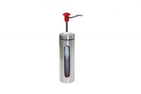 Dosierspender m. Sichtfenster rund rot, Inhalt: 2 Liter, 98 x 98 x 440 mm Dosierspender m. Sichtfenster rund rot, Inhalt: 2 Liter, 98 x 98 x 440 mm