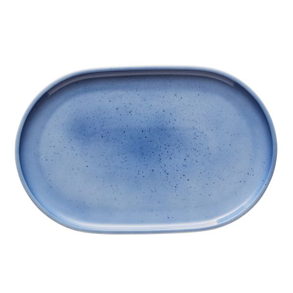 Schönwald, Shiro : Blue Splash 63171 - Platte oval, coup, 30 x 19 cm