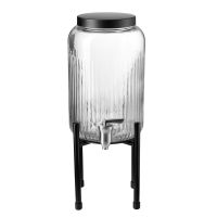 Getraenkespender INDUSTRIAL, Glasbehaelter, Metall schwarz , D: 16 cm, H: 40 cm, I: 3,8 ltr. Getraenkespender INDUSTRIAL, Glasbehaelter, Metall schwarz , D: 16 cm, H: 40 cm, I: 3,8 ltr.