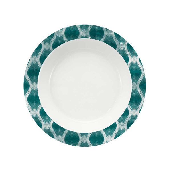Bauscher Care, Calmera : 426385 Petrol Blue - Spezialteller tief rund Fahne, 23 cm