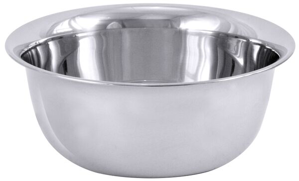 Schüssel bauchig, I: 0,75 ltr., D: 14,5 cm, H: 6 cm, Edelstahl
