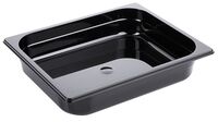 GN-Behälter 1/2, Polycarbonat schwarz, 26,5 x 32,5 cm, Tiefe: 65 mm, I: 3,96 ltr. GN-Behälter 1/2, Polycarbonat schwarz, 26,5 x 32,5 cm, Tiefe: 65 mm, I: 3,96 ltr.