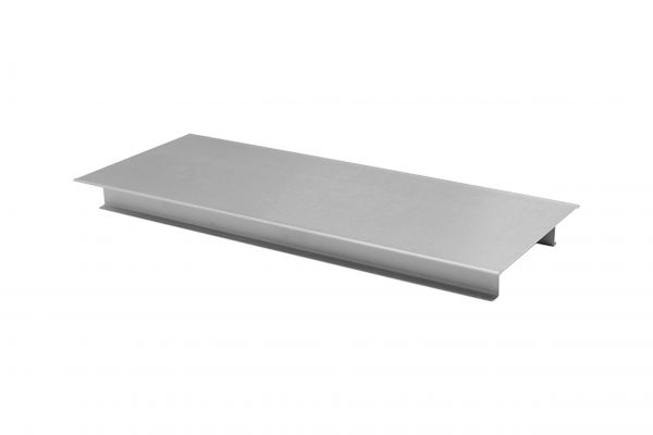 Tortenplatte aus Edelstahl, rechteckig, 395 x 160 x 30 mm