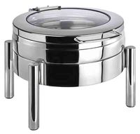 Chafing Dish rund PREMIUM 44 x 54 cm, H: 33 cm, Edelstahl, 1 Gestell, 1 Wasserbecken m. Sandwichboden Chafing Dish rund PREMIUM 44 x 54 cm, H: 33 cm, Edelstahl, 1 Gestell, 1 Wasserbecken m. Sandwichboden