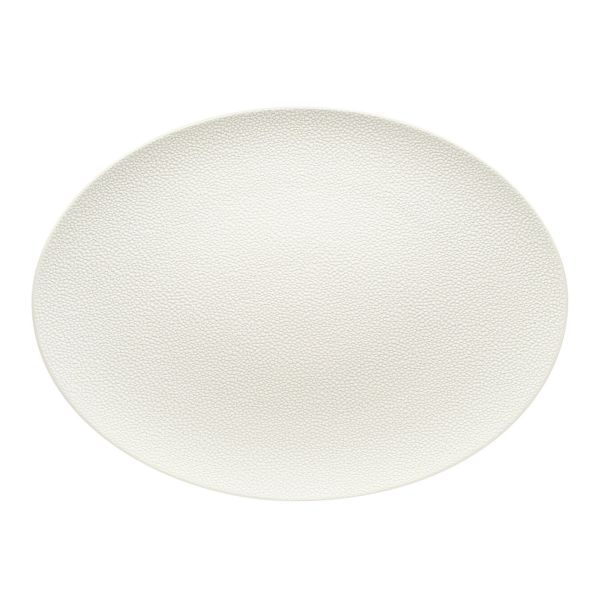 Bauscher, Purity : 425440 Pearls Light - Platte oval Coup, bonewhite, 37 x 27 cm