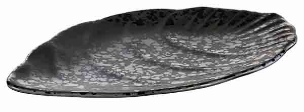Tablett GLAMOUR 25 x 15,5 cm, H: 1,5 cm, oval, Melamin, matt-schwarz