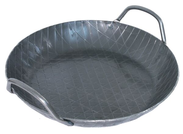 Brat-, Servier- Eisenpfanne, D: 28 cm, H: 4,5 cm