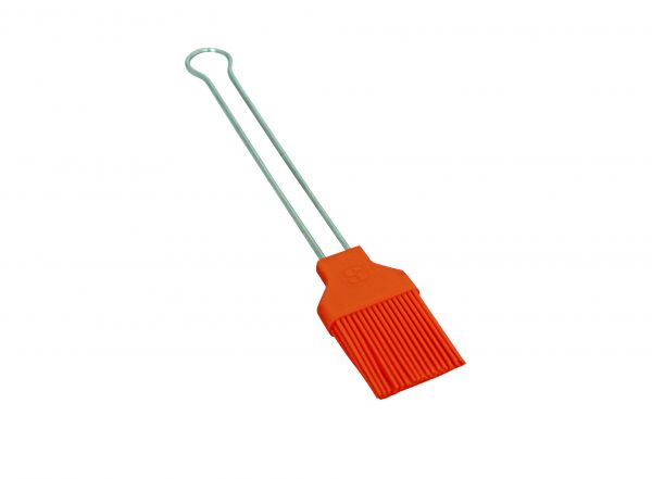 Silikon-Pinsel 42 mm orange, mit Metallstiel, 5-reihig, Länge: 235 mm