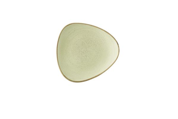 Churchill, Stonecast Raw : Green Vellum - Teller flach dreieckig, 24,5 cm