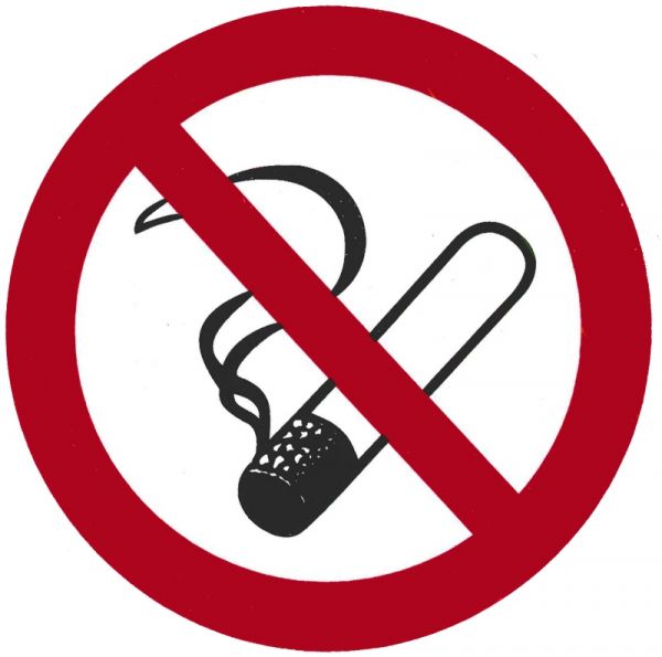 Schild RAUCHEN VERBOTEN, selbstklebende PVC-Folie, D: 20 cm