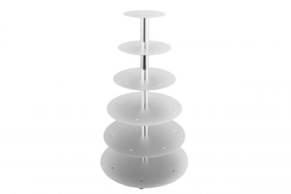 Etagen- Tortenständer, Alu, 6 Etagen: 20/ 26/ 32/ 40/ 45/ 50 cm, H: 87,8 cm