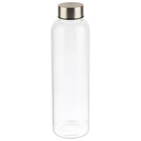 Trinkflasche m. Schraubverschluss, Glas, Edelstahl, PP, D: 6,5 cm, H: 23,5 cm, I: 0,55 ltr. Trinkflasche m. Schraubverschluss, Glas, Edelstahl, PP, D: 6,5 cm, H: 23,5 cm, I: 0,55 ltr.