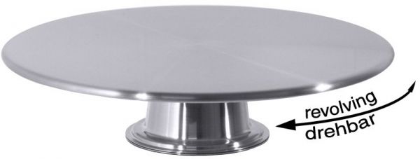 Drehbare Tortenplatte, EdSt., D: 32 cm, H: 7,5 cm