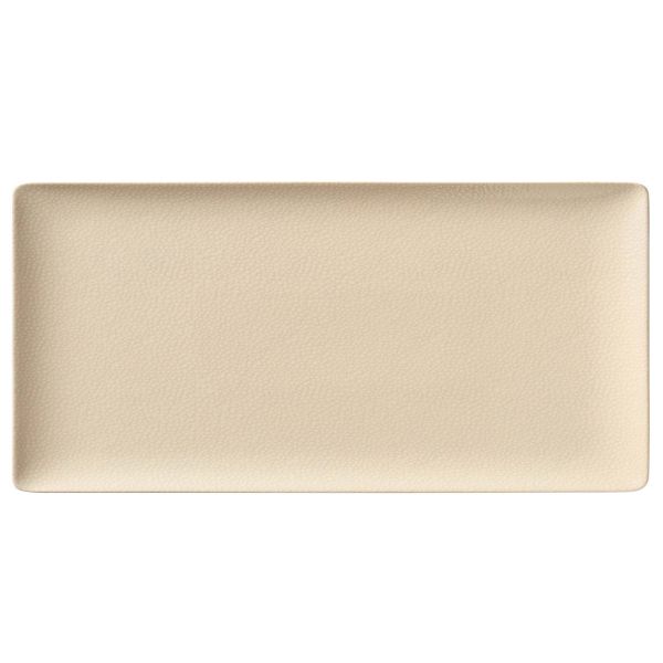 Bauscher, Purity : 425782 Pearls Champagne - Platte rechteckig Coup, bonewhite, 42 x 20 cm