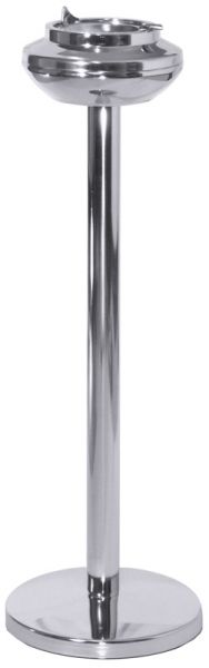 Standaschenbecher, Klapp-Aschenbecher, verchromter Stahl, H: 60 cm, D: 20 cm