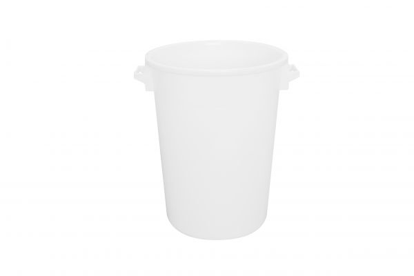 Kübel m. 2 Griffen, HDPE weiss, 520 x 410 x 670 mm, Inhalt: 100 ltr.