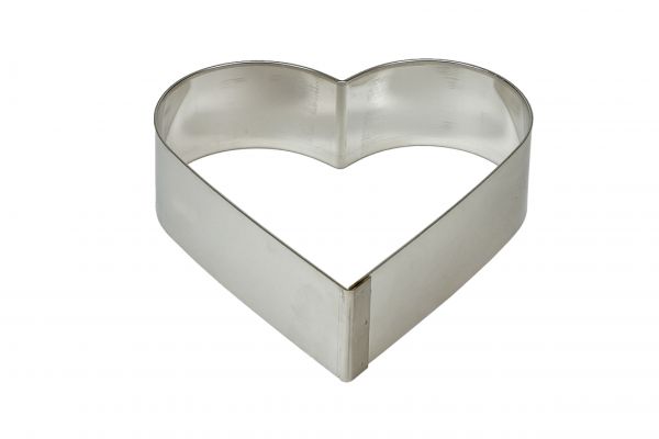 Tortenringe Herz, Aluminium, D: 240 mm, Höhe: 50 mm