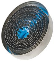 Ausstechform oval, wellige Form, Weißblech, 25 x 20 - 80 x 65 mm, H: 30 mm Ausstechform oval, wellige Form, Weißblech, 25 x 20 - 80 x 65 mm, H: 30 mm