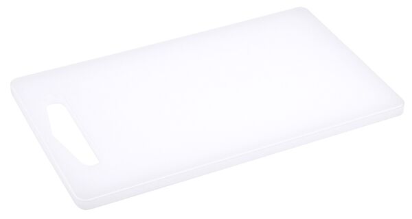 Schneidbrett klein, weiß, LDPE, mit Griffloch, 25 x 15 cm