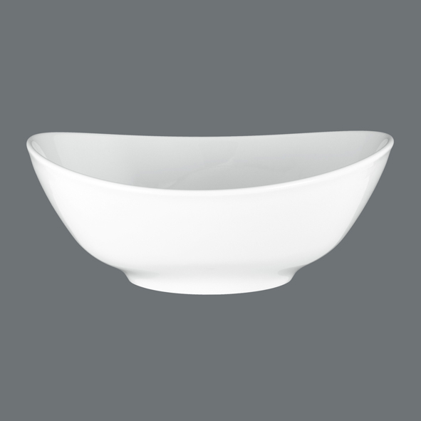 Seltmann Weiden, Meran, Steak & More - Schüssel oval 5414, weiss, uni, 18,5 cm/ 0,7 ltr.
