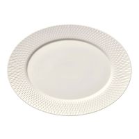 Bauscher, Purity Reflections : Platte oval Fahne, bonewhite, uni, 38 x 28 cm Bauscher, Purity Reflections : Platte oval Fahne, bonewhite, uni, 38 x 28 cm